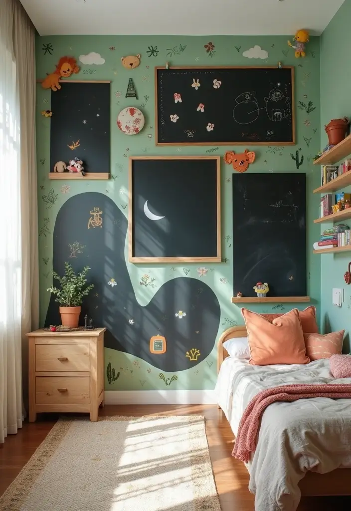 30 Animal Crossing Bedroom Ideas That Feel Wholesome & Aesthetic 27 30 Animal Crossing Bedroom Ideas That Feel Wholesome & Aesthetic - 26. Interactive Play Wall