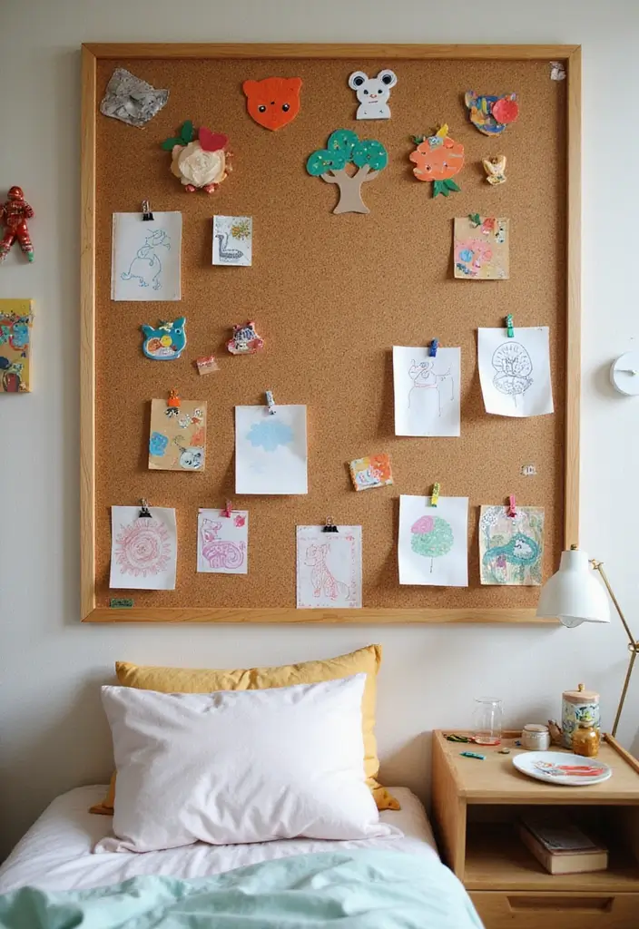 30 Animal Crossing Bedroom Ideas That Feel Wholesome & Aesthetic 5 30 Animal Crossing Bedroom Ideas That Feel Wholesome & Aesthetic - 4. Customizable Corkboard Wall