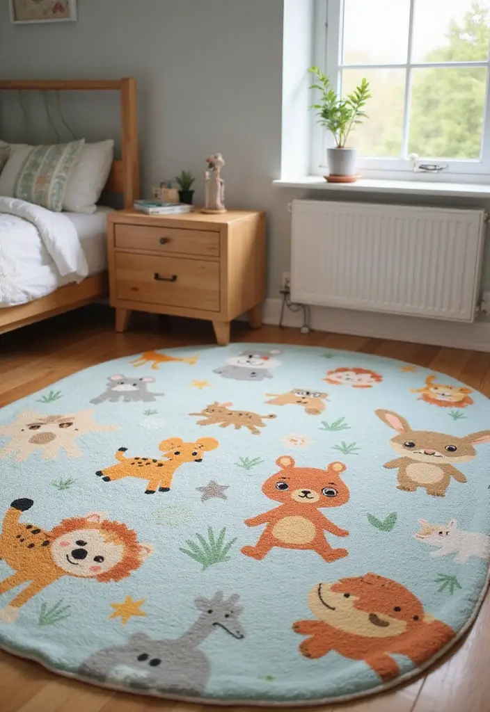 30 Animal Crossing Bedroom Ideas That Feel Wholesome & Aesthetic 6 30 Animal Crossing Bedroom Ideas That Feel Wholesome & Aesthetic - 5. Playful Floor Rugs