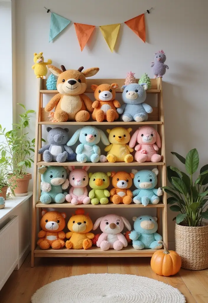 30 Animal Crossing Bedroom Ideas That Feel Wholesome & Aesthetic 10 30 Animal Crossing Bedroom Ideas That Feel Wholesome & Aesthetic - 9. Plush Toy Displays