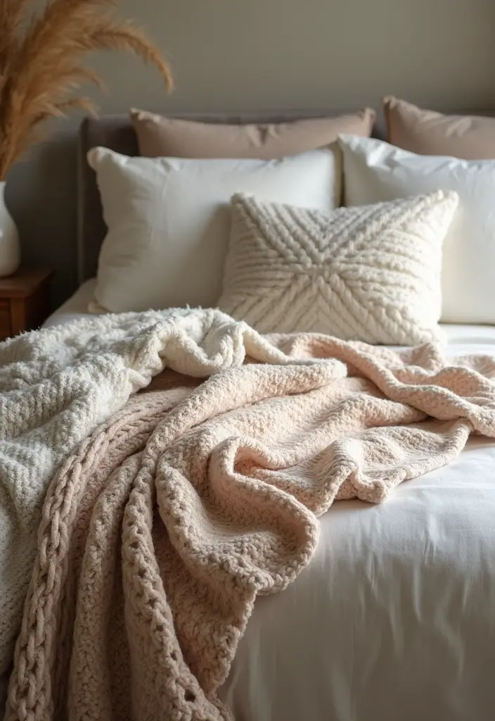 30 Bedroom Additions to House Ideas That Expand Comfort & Style 12 30 Bedroom Additions to House Ideas That Expand Comfort & Style - 11. Cozy Throw Blankets