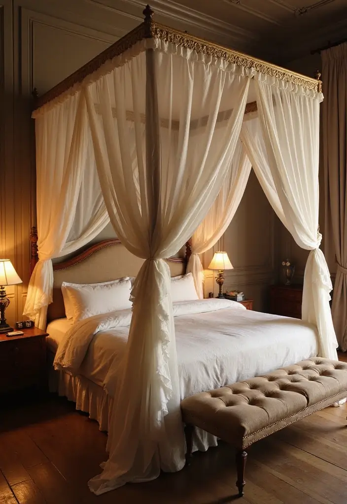 30 Bedroom Additions to House Ideas That Expand Comfort & Style 15 30 Bedroom Additions to House Ideas That Expand Comfort & Style - 14. Elegant Canopy Beds