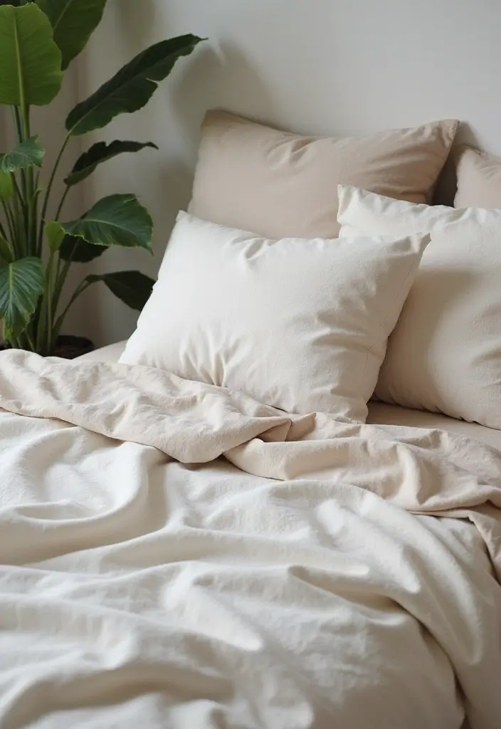 30 Bedroom Additions to House Ideas That Expand Comfort & Style 3 30 Bedroom Additions to House Ideas That Expand Comfort & Style - 2. Eco-Friendly Bedding