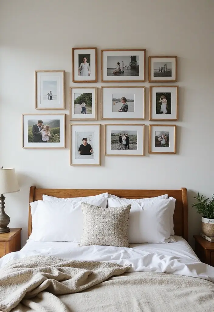 30 Bedroom Additions to House Ideas That Expand Comfort & Style 24 30 Bedroom Additions to House Ideas That Expand Comfort & Style - 23. Personalized Photo Wall