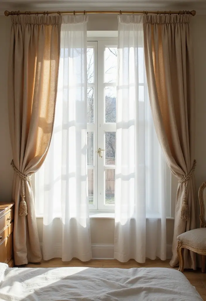 30 Bedroom Additions to House Ideas That Expand Comfort & Style 27 30 Bedroom Additions to House Ideas That Expand Comfort & Style - 26. Luxurious Linen Curtains