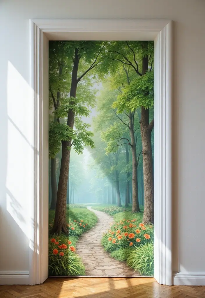 30 Bedroom Door Painting Ideas Creative & Unique 2 30 Bedroom Door Painting Ideas Creative & Unique - 1. Nature-Inspired Murals
