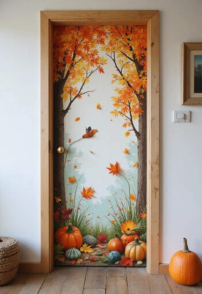 30 Bedroom Door Painting Ideas Creative & Unique 16 30 Bedroom Door Painting Ideas Creative & Unique - 15. Seasonal Decor