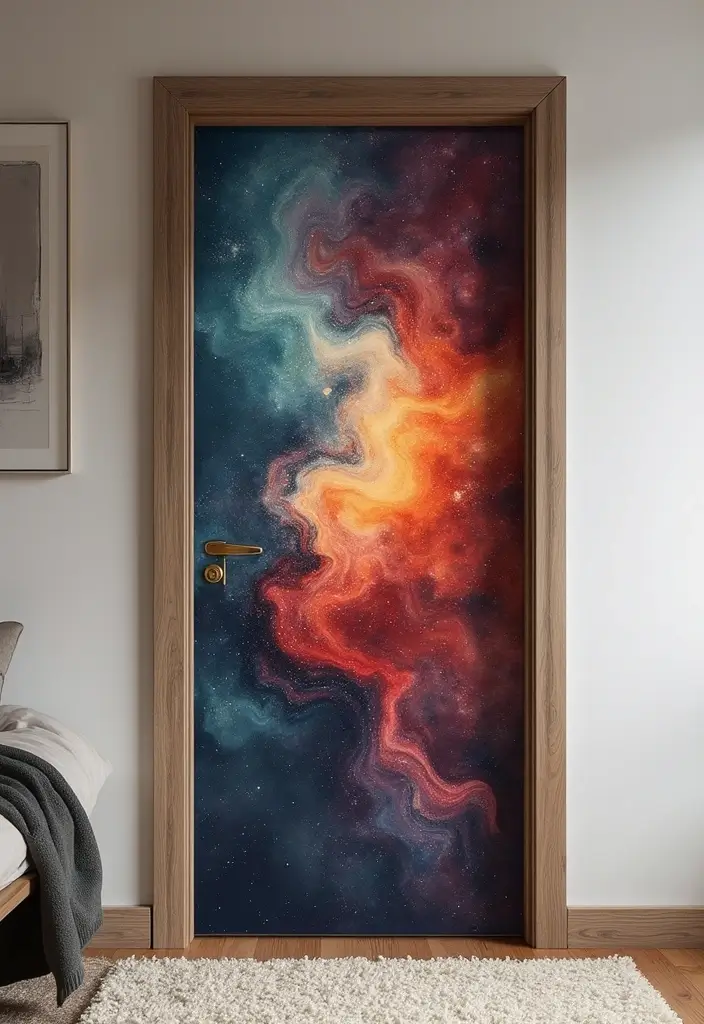 30 Bedroom Door Painting Ideas Creative & Unique 19 30 Bedroom Door Painting Ideas Creative & Unique - 18. Abstract Art