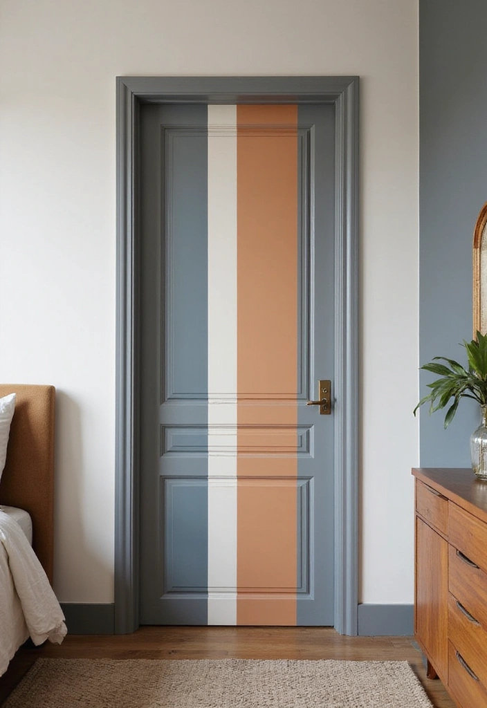 30 Bedroom Door Painting Ideas Creative & Unique 20 30 Bedroom Door Painting Ideas Creative & Unique - 19. Classic Stripes