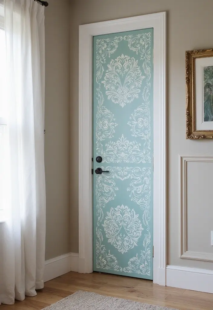30 Bedroom Door Painting Ideas Creative & Unique 21 30 Bedroom Door Painting Ideas Creative & Unique - 20. Custom Stencils