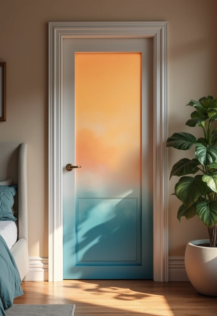 30 Bedroom Door Painting Ideas Creative & Unique 4 30 Bedroom Door Painting Ideas Creative & Unique - 3. OmbreFade Techniques