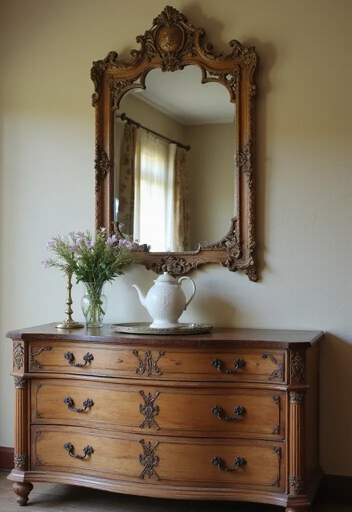 30 Bedroom Dressing Mirror Ideas That Add Light & Depth 16 30 Bedroom Dressing Mirror Ideas That Add Light & Depth - 15. Vintage Trumeau Mirrors
