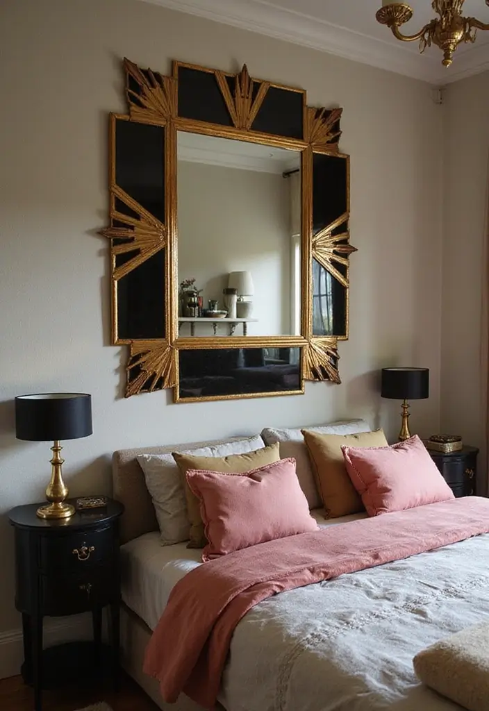 30 Bedroom Dressing Mirror Ideas That Add Light & Depth 19 30 Bedroom Dressing Mirror Ideas That Add Light & Depth - 18. Art Deco Mirrors