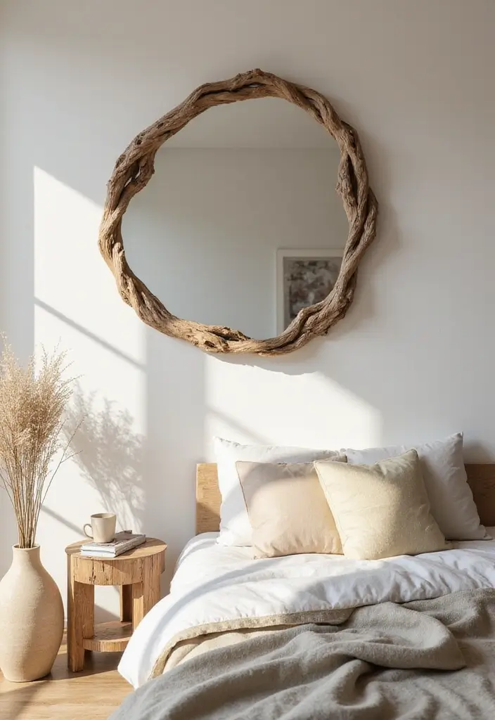 30 Bedroom Dressing Mirror Ideas That Add Light & Depth 29 30 Bedroom Dressing Mirror Ideas That Add Light & Depth - 28. Nature-Inspired Mirrors