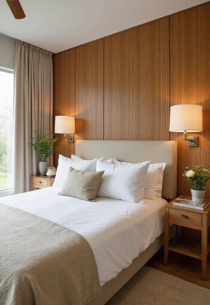 30 Bedroom Wall Paneling Ideas That Add Texture & Warmth 3 30 Bedroom Wall Paneling Ideas That Add Texture & Warmth - 2. Bamboo Bliss