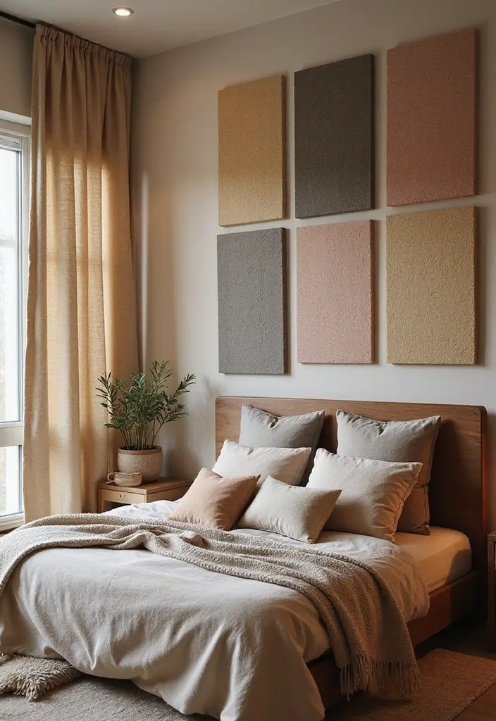 30 Bedroom Wall Paneling Ideas That Add Texture & Warmth 21 30 Bedroom Wall Paneling Ideas That Add Texture & Warmth - 20. Felt Wall Panels