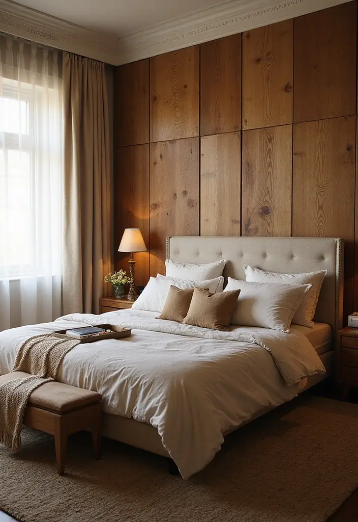 30 Bedroom Wall Paneling Ideas That Add Texture & Warmth 28 30 Bedroom Wall Paneling Ideas That Add Texture & Warmth - 27. Sustainable Acoustic Panels