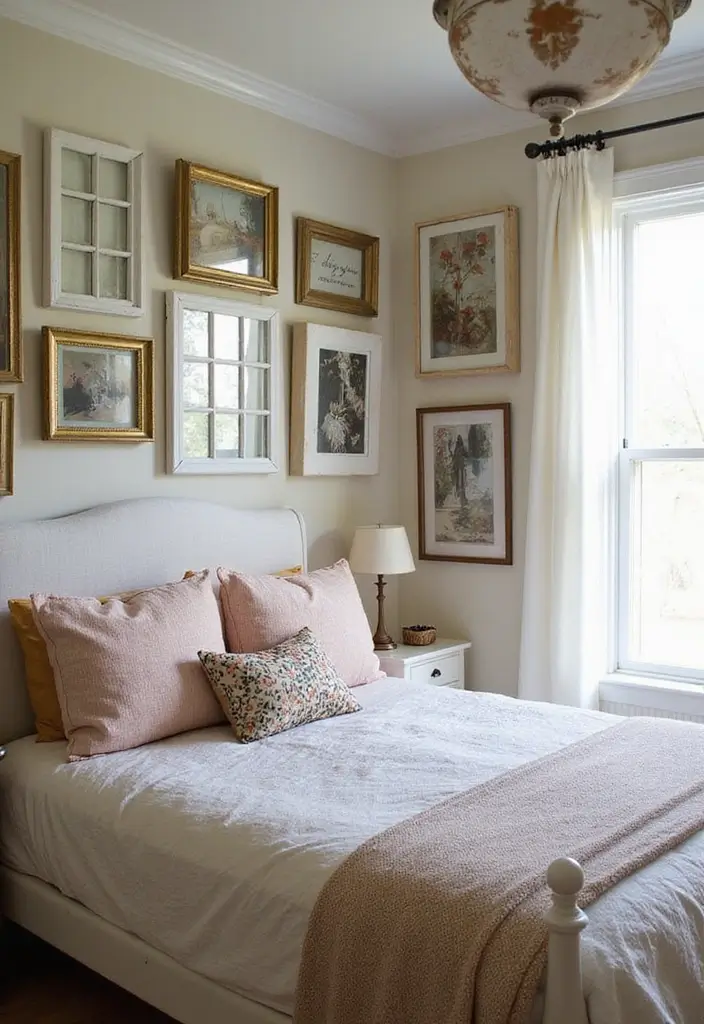 30 Bedroom Wall Paneling Ideas That Add Texture & Warmth 30 30 Bedroom Wall Paneling Ideas That Add Texture & Warmth - 29. Upcycled Window Frames