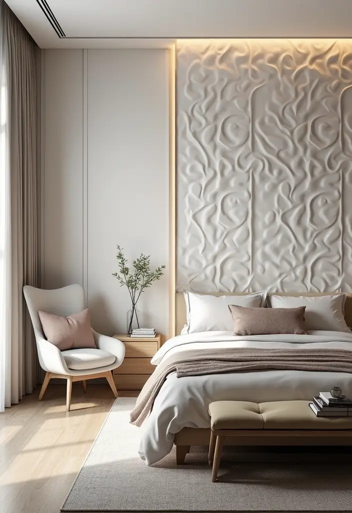 30 Bedroom Wall Paneling Ideas That Add Texture & Warmth 10 30 Bedroom Wall Paneling Ideas That Add Texture & Warmth - 9. 3D Wall Panels