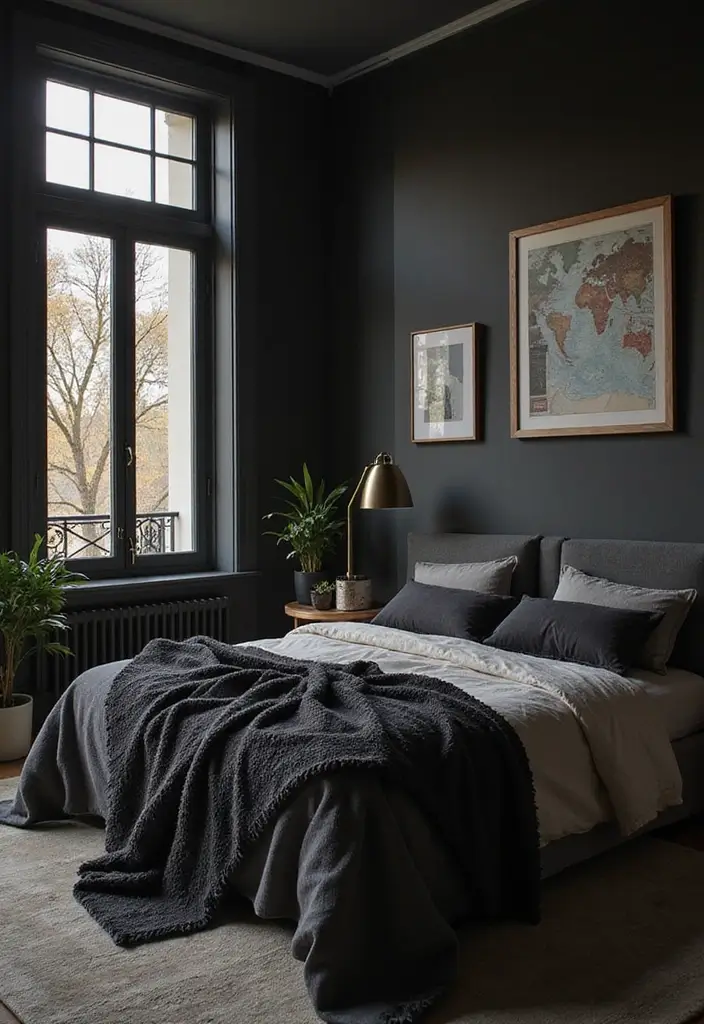 30 Black Aesthetic Bedroom Ideas That Are Sleek and Stylish 31 30 Black Aesthetic Bedroom Ideas That Are Sleek and Stylish - 30. Personal Touches