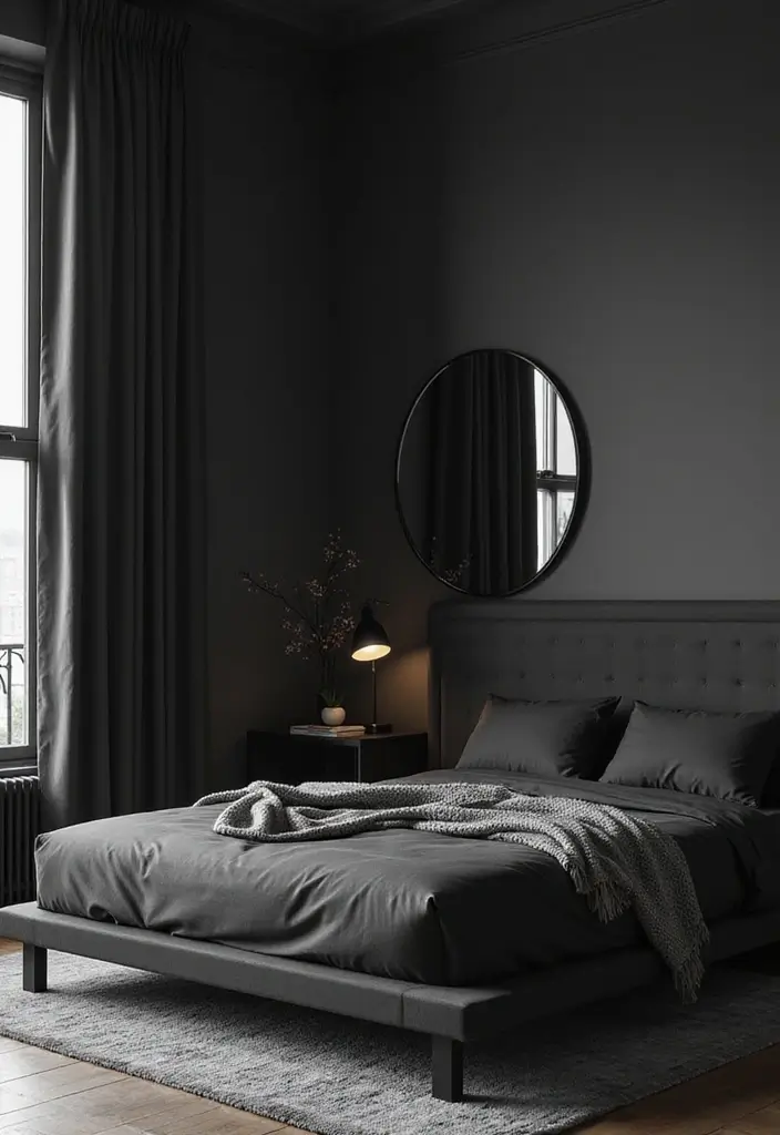 30 Black Aesthetic Bedroom Ideas That Are Sleek and Stylish 6 30 Black Aesthetic Bedroom Ideas That Are Sleek and Stylish - 5. Sleek Furniture Choices