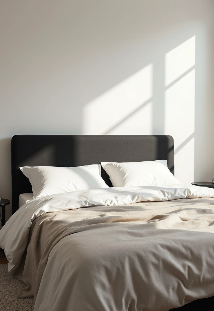 30 Black Headboard Bedroom Ideas That Make a Bold Statement 5 30 Black Headboard Bedroom Ideas That Make a Bold Statement - 4. Minimalist Charm