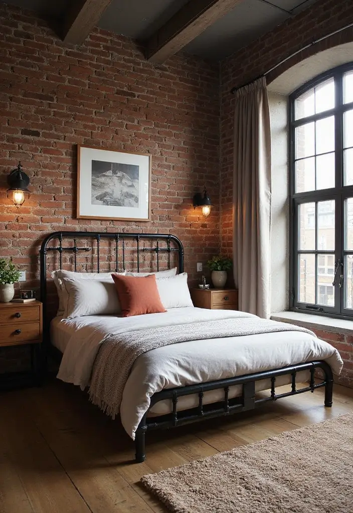 30 Black Headboard Bedroom Ideas That Make a Bold Statement 6 30 Black Headboard Bedroom Ideas That Make a Bold Statement - 5. Industrial Chic
