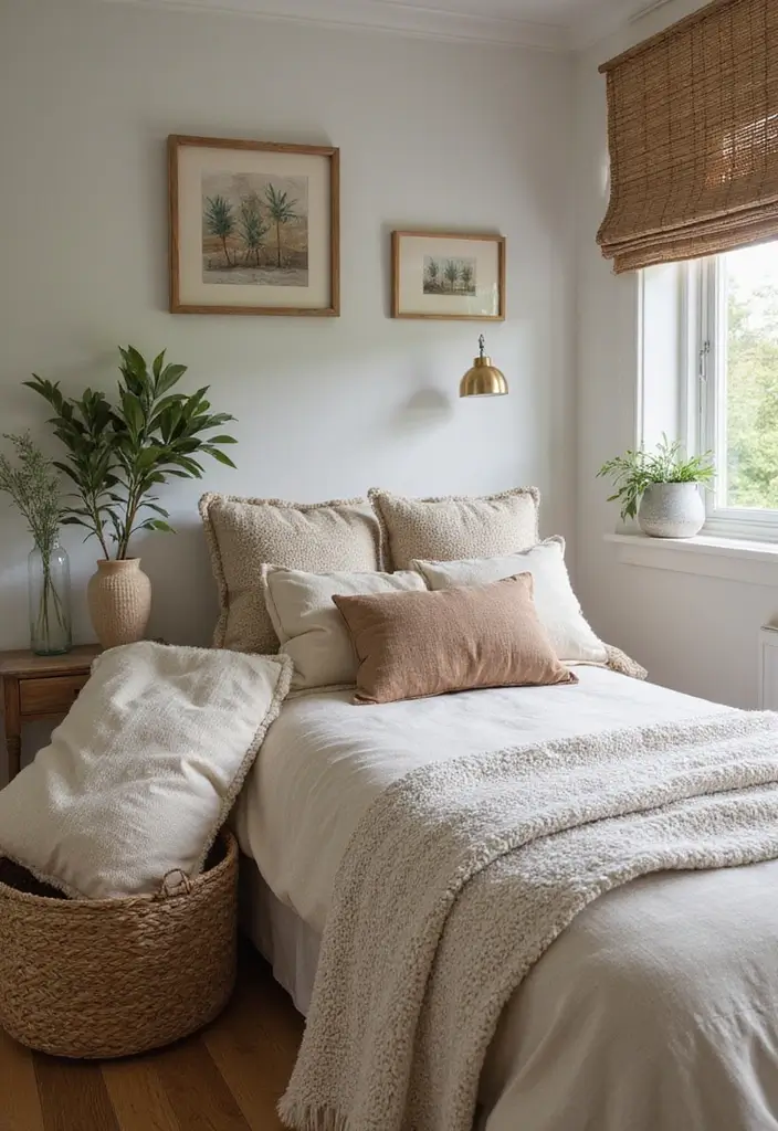 30 Brother and Sister Shared Bedroom Ideas That Balance Both Styles 16 30 Brother and Sister Shared Bedroom Ideas That Balance Both Styles - 15. Nature-Inspired Textiles