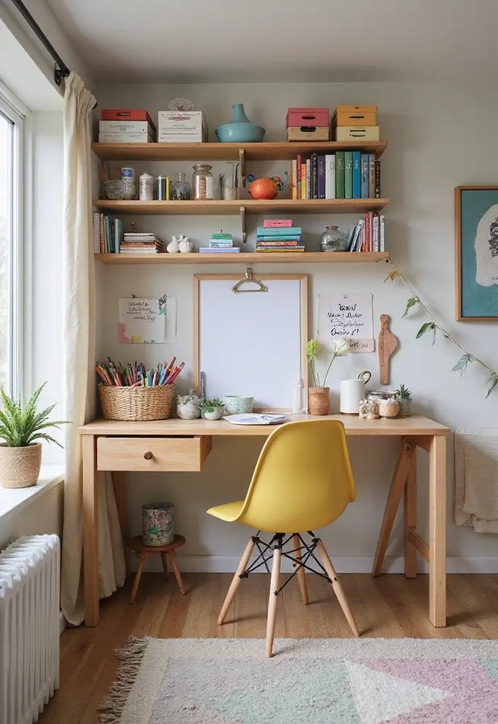 30 Brother and Sister Shared Bedroom Ideas That Balance Both Styles 17 30 Brother and Sister Shared Bedroom Ideas That Balance Both Styles - 16. Craft Corner