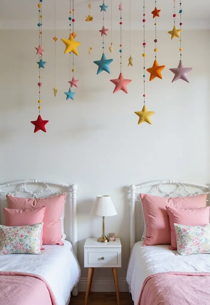 30 Brother and Sister Shared Bedroom Ideas That Balance Both Styles 20 30 Brother and Sister Shared Bedroom Ideas That Balance Both Styles - 19. Fun Ceiling Decor