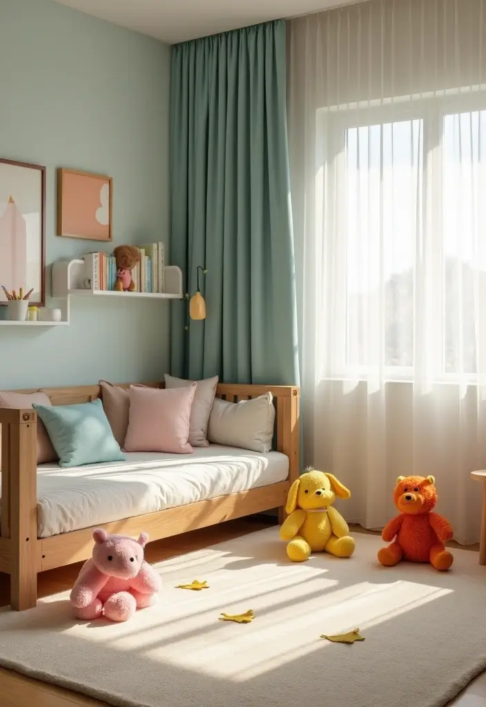 30 Brother and Sister Shared Bedroom Ideas That Balance Both Styles 21 30 Brother and Sister Shared Bedroom Ideas That Balance Both Styles - 20. Play Zone with Soft Mat