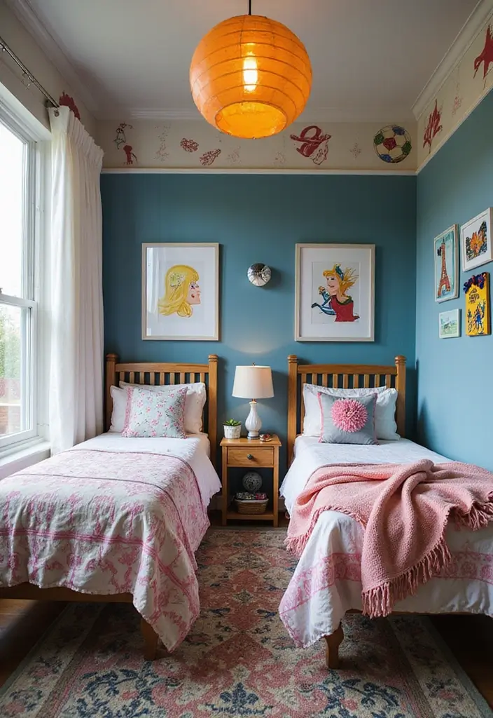 30 Brother and Sister Shared Bedroom Ideas That Balance Both Styles 6 30 Brother and Sister Shared Bedroom Ideas That Balance Both Styles - 5. Dual-Themed Decor
