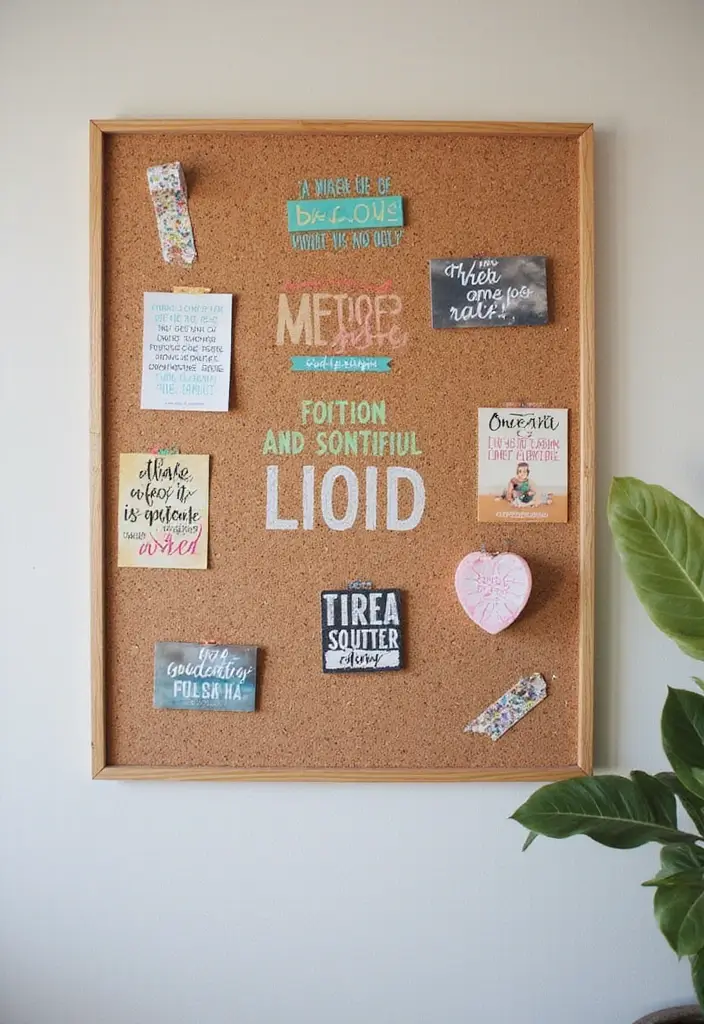 30 Cork Board Ideas for Bedroom Aesthetic That Inspire You Daily 2 30 Cork Board Ideas for Bedroom Aesthetic That Inspire You Daily - 1. Inspirational Quote Board