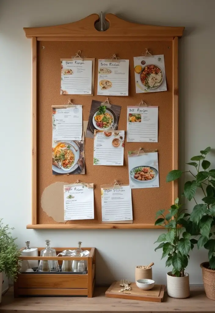 30 Cork Board Ideas for Bedroom Aesthetic That Inspire You Daily 11 30 Cork Board Ideas for Bedroom Aesthetic That Inspire You Daily - 10. Recipe Board for Food Lovers