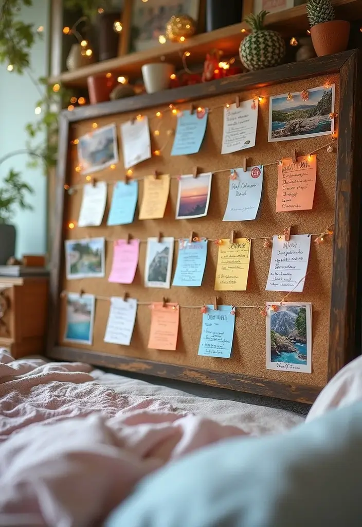 30 Cork Board Ideas for Bedroom Aesthetic That Inspire You Daily 15 30 Cork Board Ideas for Bedroom Aesthetic That Inspire You Daily - 14. Bucket List Board