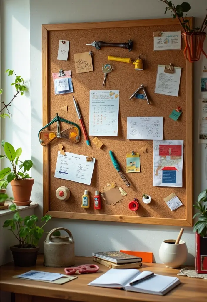 30 Cork Board Ideas for Bedroom Aesthetic That Inspire You Daily 19 30 Cork Board Ideas for Bedroom Aesthetic That Inspire You Daily - 18. Hobbies and Interests Board