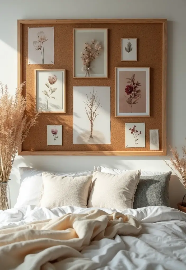 30 Cork Board Ideas for Bedroom Aesthetic That Inspire You Daily 22 30 Cork Board Ideas for Bedroom Aesthetic That Inspire You Daily - 21. Nature-Inspired Board