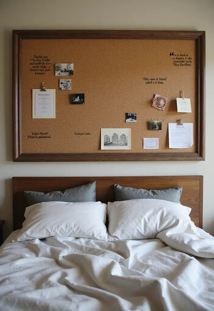 30 Cork Board Ideas for Bedroom Aesthetic That Inspire You Daily 31 30 Cork Board Ideas for Bedroom Aesthetic That Inspire You Daily - 30. Inspiration from the Past Board