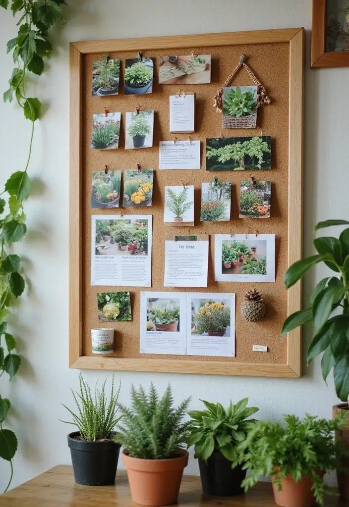 30 Cork Board Ideas for Bedroom Aesthetic That Inspire You Daily 8 30 Cork Board Ideas for Bedroom Aesthetic That Inspire You Daily - 7. Gardening Inspiration Board