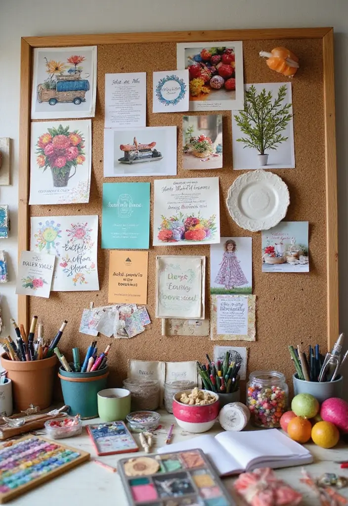 30 Cork Board Ideas for Bedroom Aesthetic That Inspire You Daily 9 30 Cork Board Ideas for Bedroom Aesthetic That Inspire You Daily - 8. DIY Craft Ideas Board