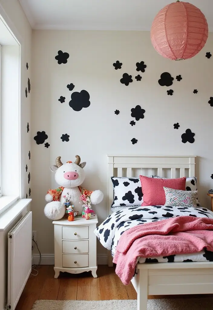 30 Cow Print Bedroom Ideas That Feel Fun & Trendy 13 30 Cow Print Bedroom Ideas That Feel Fun & Trendy - 12. Playful Children's Rooms