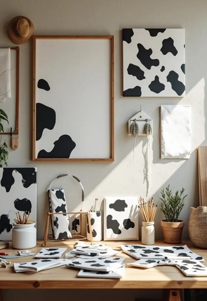 30 Cow Print Bedroom Ideas That Feel Fun & Trendy 21 30 Cow Print Bedroom Ideas That Feel Fun & Trendy - 20. Cow Print DIY Projects