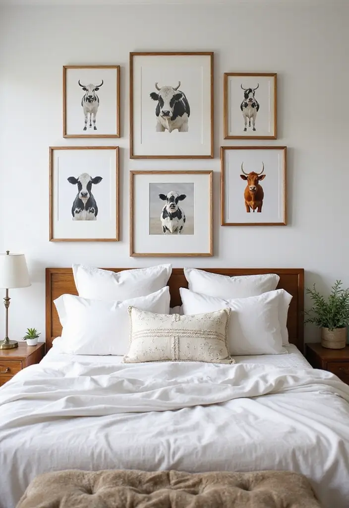 30 Cow Print Bedroom Ideas That Feel Fun & Trendy 6 30 Cow Print Bedroom Ideas That Feel Fun & Trendy - 5. Fun Wall Art