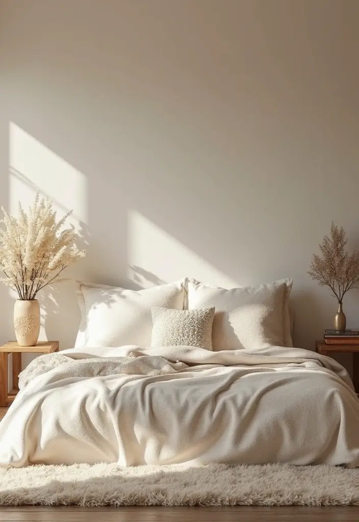 30 Cream Color Bedroom Ideas That Feel Soft, Bright & Welcoming 2 30 Cream Color Bedroom Ideas That Feel Soft, Bright & Welcoming - 1. Cozy Cream & Soft Fabrics