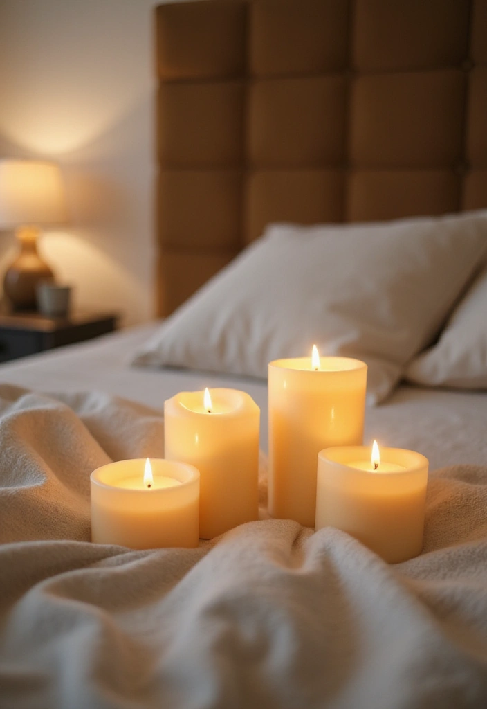 30 Cream Color Bedroom Ideas That Feel Soft, Bright & Welcoming 20 30 Cream Color Bedroom Ideas That Feel Soft, Bright & Welcoming - 19. Cream Color Candles