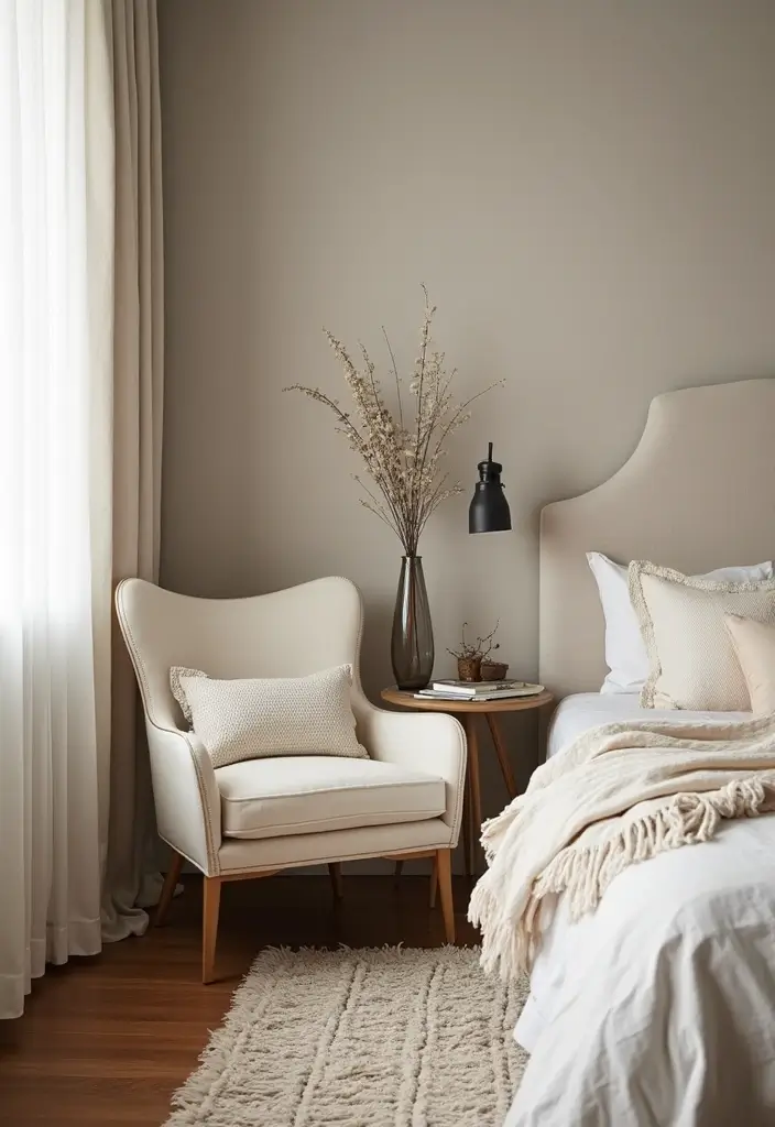 30 Cream Color Bedroom Ideas That Feel Soft, Bright & Welcoming 22 30 Cream Color Bedroom Ideas That Feel Soft, Bright & Welcoming - 21. Cream Color Accent Chairs