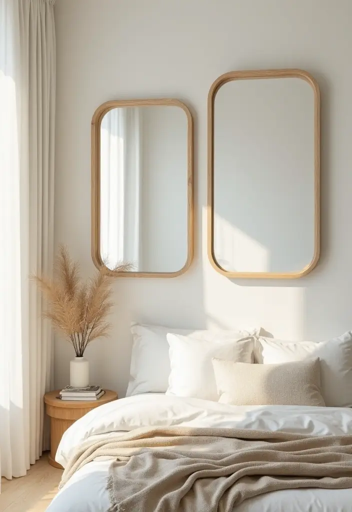 30 Cream Color Bedroom Ideas That Feel Soft, Bright & Welcoming 23 30 Cream Color Bedroom Ideas That Feel Soft, Bright & Welcoming - 22. Cream Color Mirrors