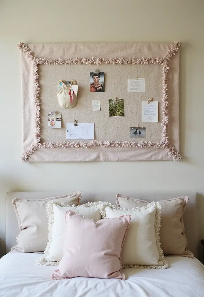 30 DIY Home Decor Easy Bedroom Craft Ideas You’ll Love Making 11 30 DIY Home Decor Easy Bedroom Craft Ideas You’ll Love Making - 10. Fabric Covered Bulletin Board