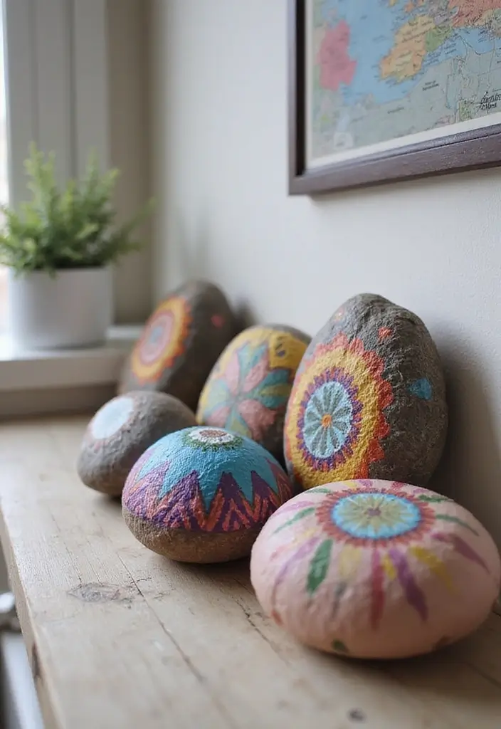30 DIY Home Decor Easy Bedroom Craft Ideas You’ll Love Making 18 30 DIY Home Decor Easy Bedroom Craft Ideas You’ll Love Making - 17. Painted Rock Decor