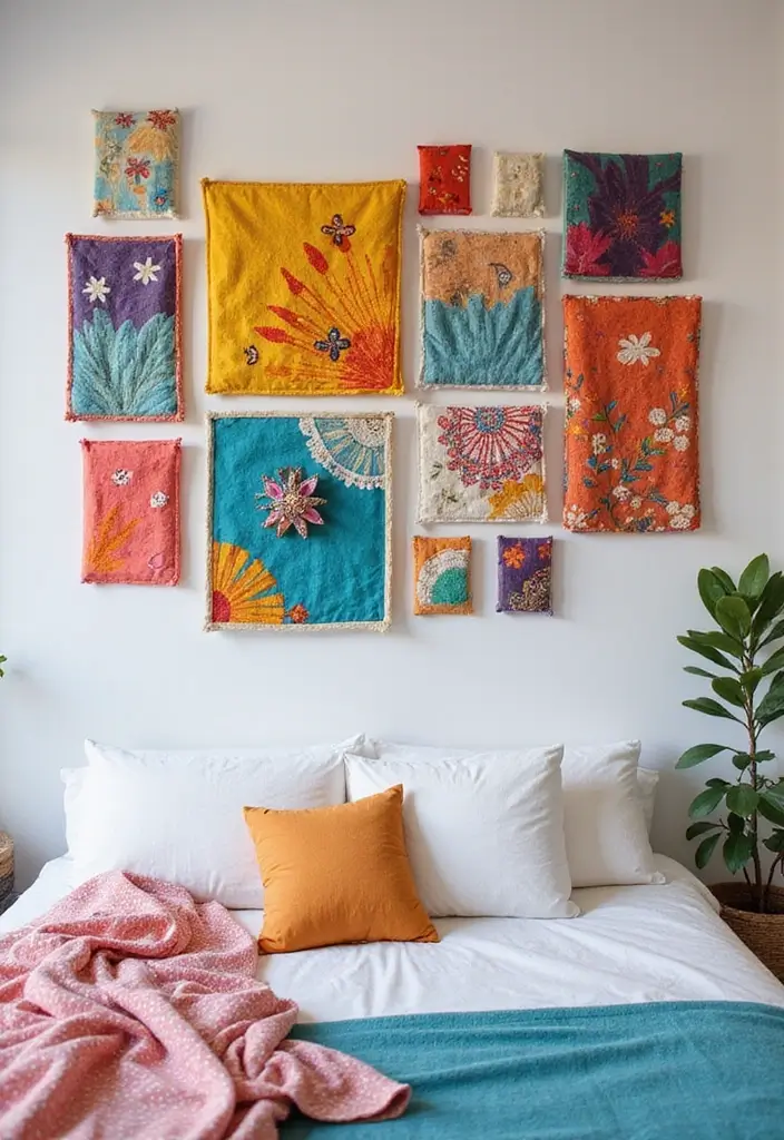30 DIY Home Decor Easy Bedroom Craft Ideas You’ll Love Making 3 30 DIY Home Decor Easy Bedroom Craft Ideas You’ll Love Making - 2. DIY Fabric Wall Art